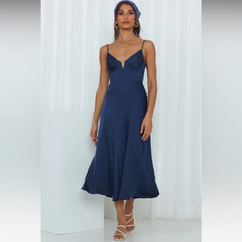 Hello Molly Navy Midi Dress